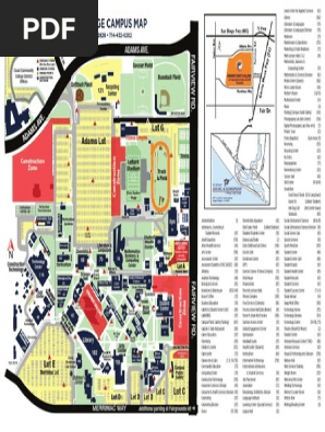 Orange Coast College Campus Map: Adams Lot Lot G | PDF