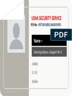 Usha Security Service: Name