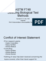 ASTM F748 Biological Test Selection