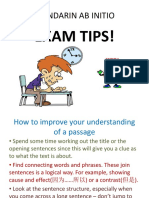 Mandarin AB EXAM TIPS