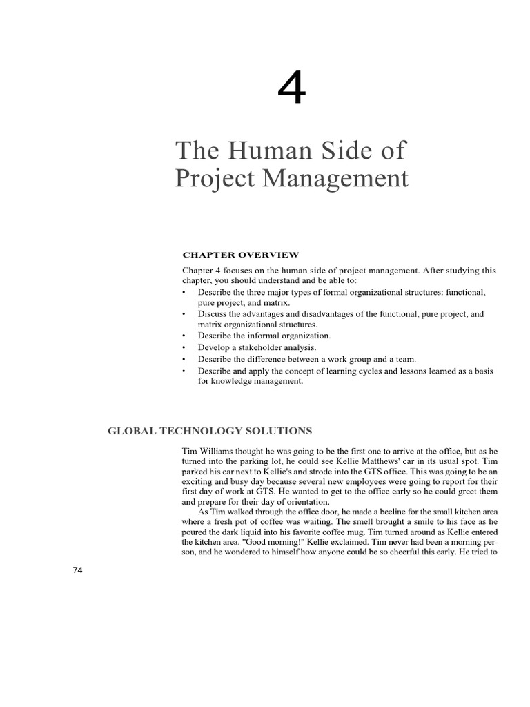 Human Factors in Project Management | PDF | Organizational Structure ...