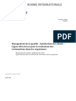 ISO 10002 version 2018 en Français