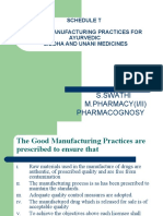 S.Swathi M.Pharmacy (I/Ii) Pharmacognosy: Schedule T Good Manufacturing Practices For Ayurvedic Siddha and Unani Medicines