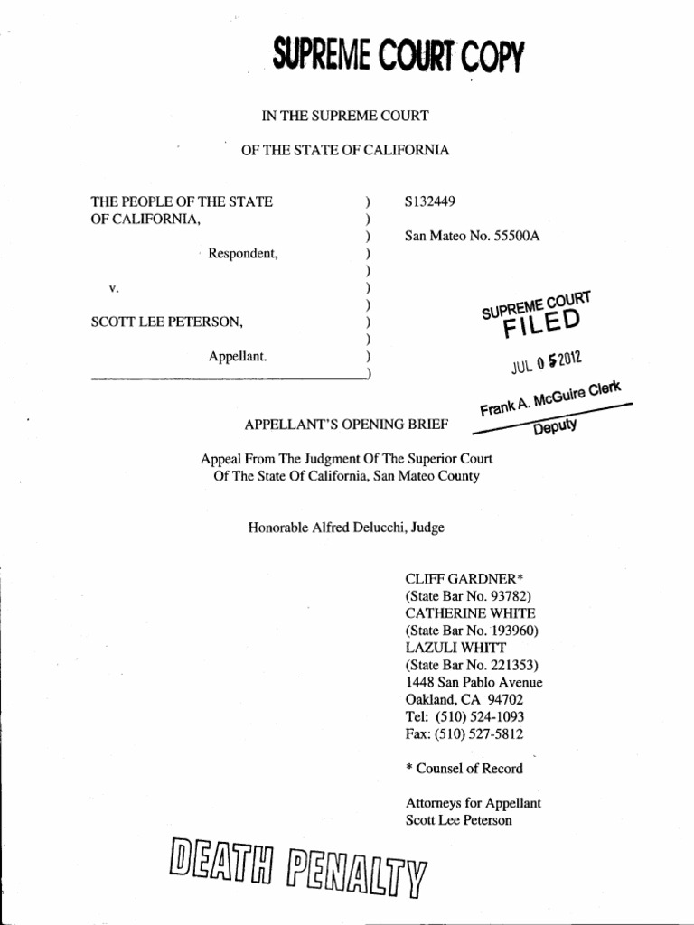 Scott Peterson Appeal