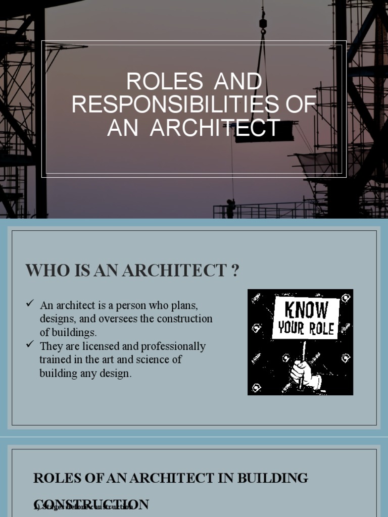 Roles and Responsibilities of An Architect PDF