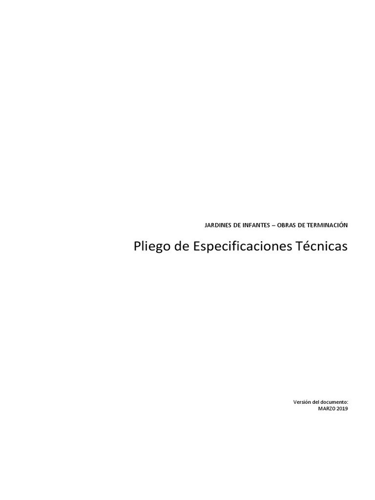 Pliego Especificaciones Tecnicas, PDF, Excavación (Arqueología)