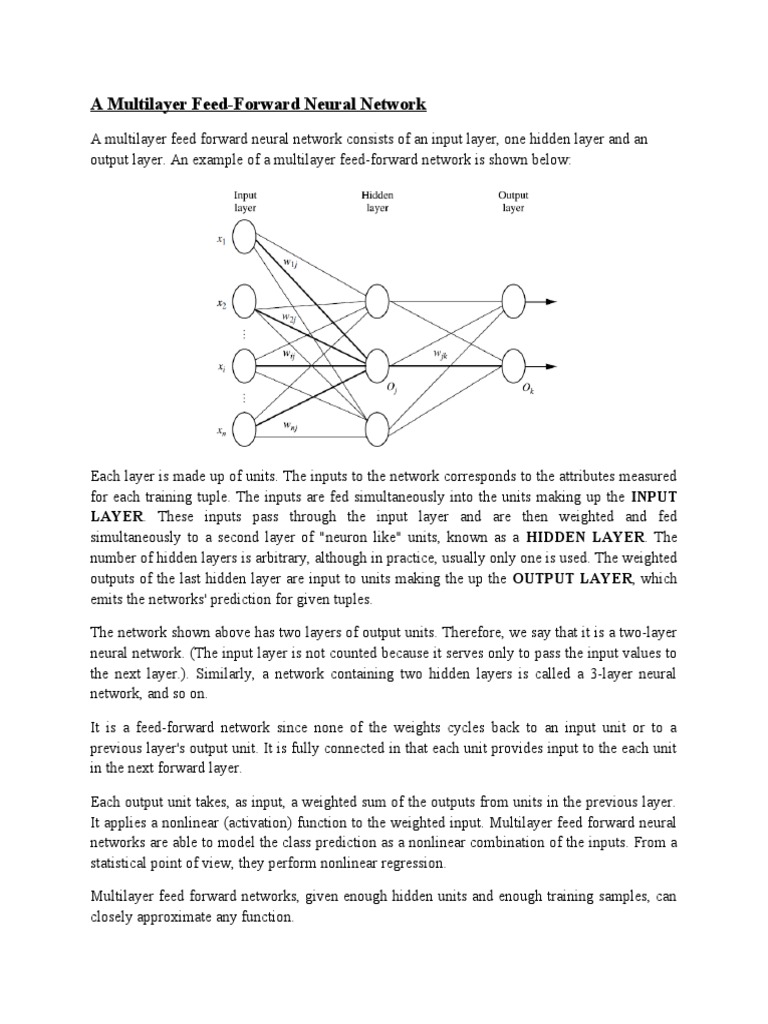 Overview of Multilayer Feedforward Networks | PDF | Artificial Neural ...