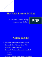 The Finite Element Method: A Self-Study Course Designed For Engineering Students