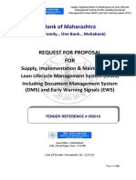 RFP Supply Implementation Maintenance Loan Lifecycle Management System Including Document Management System Early Warning Signals Tender Document PDF