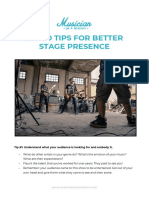 Better Stage Presence with Top Tips