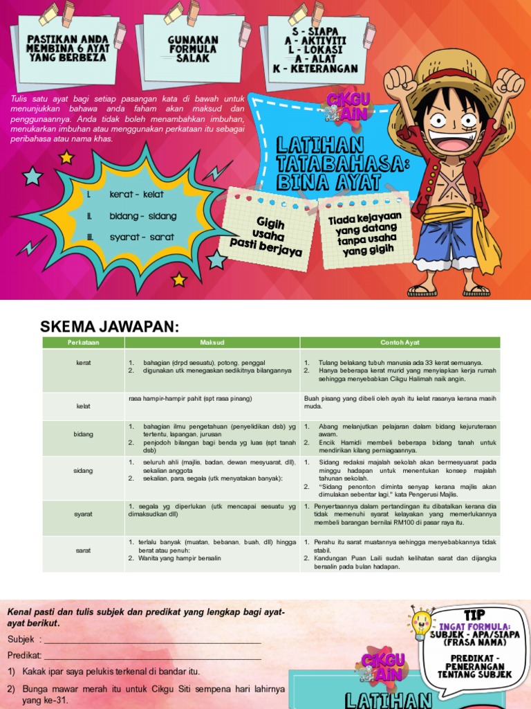 Skema Latihan Tatabahasa Pdf