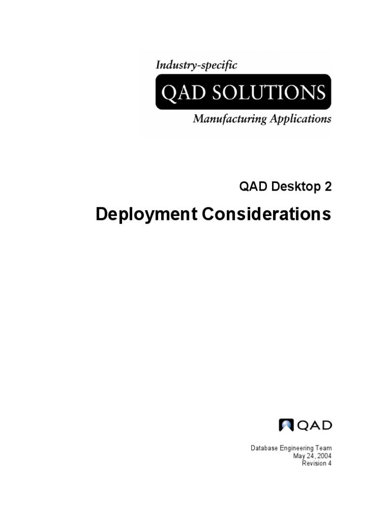 Deployment Considerations: QAD Desktop 2 | PDF | Server (Computing ...