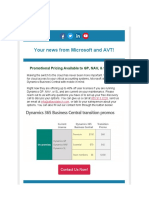 Your News From Microsoft and AVT!: Promotional Pricing Available To GP, NAV, & SL Users