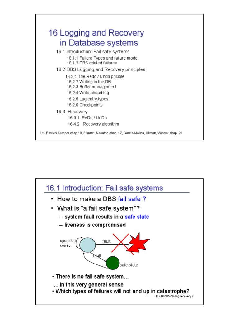 Database Logging & Recovery Guide | PDF | Database Transaction ...