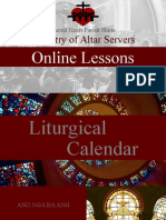 Liturgical Calendar LEcture