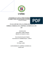 Evaluación de Un Plan Antifraude para Una Empresa Comercial en La República Dominicana Año 2017