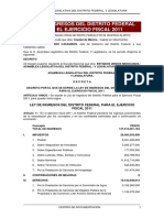 Ley de Ingresos Del Distrito Federal para El Ejercicio Fiscal 2011 PDF