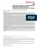 Human Papillomavirus Prevalence and Behavioral Risk Factors Among HIV-infected and HIVuninfected Men Who Have Sex With Men in Taiwan