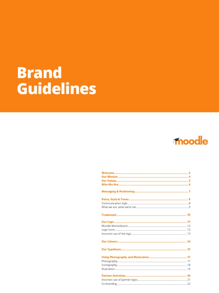 Moodle Brand Style Guide | PDF | Icon (Computing) | Brand
