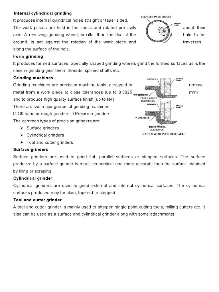 Internal Cylindrical Grinding PDF
