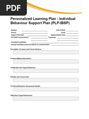 individual behaviour support plan