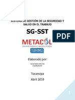 MANUAL SG-SST METACOL 2019