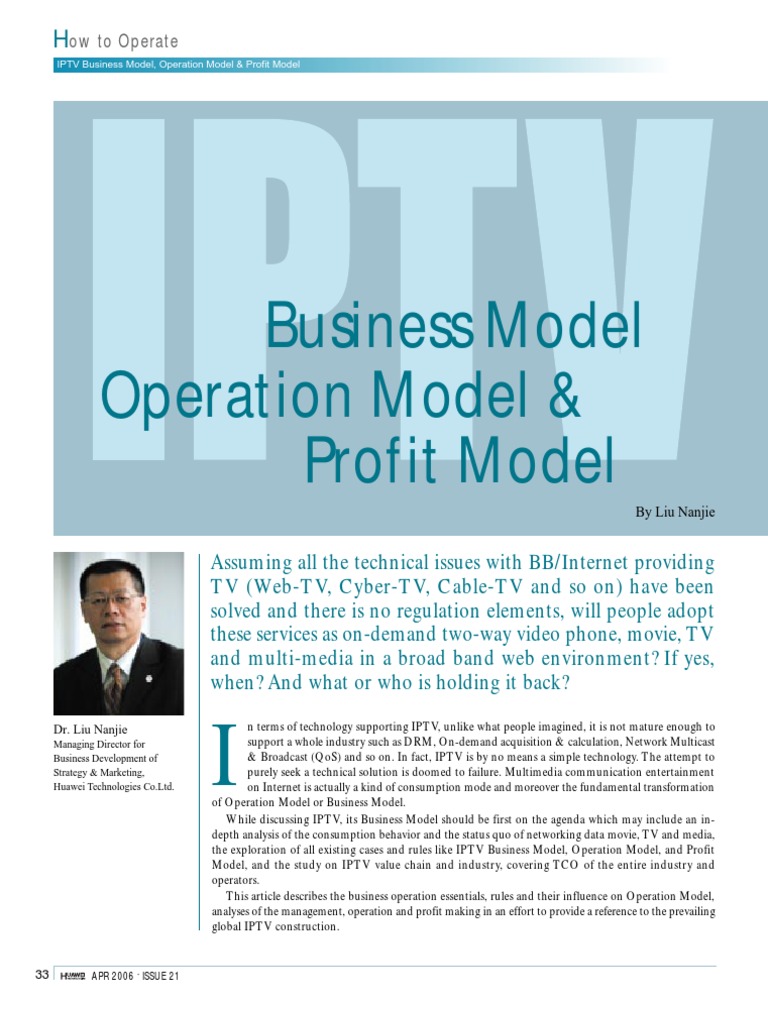 IPTV Business Model and Operations Guide | PDF | Iptv | Television