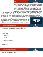 Ação de Ressarcimento - Ação Edílica Por Vício Redibitório CASO - Juliana