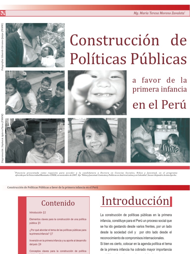 Políticas Públicas para la Primera Infancia en Perú | PDF | Educación ...