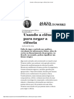 Usando A Ciência para Negar A Ciência - Nexo Jornal