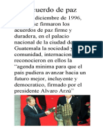 Acuerdos de paz Guatemala 1996 firma democracia