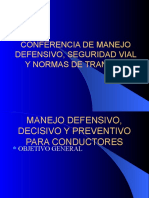 Conferencia de Manejo Defensivo, Seguridad Vial y