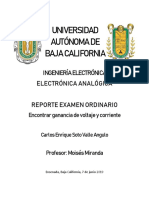 GANANCIA DE VOLTAJE Y CORRIENTE TRANSISTOR ELECTRÓNICA ANALÓGICA.pdf