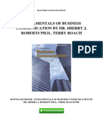 Fundamentals of Business Communication by Dr. Sherry J. Roberts PH.D., Terry Roach