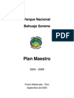 Plan Maestro Parque Nacional Bahuaja Sonene 2003 PDF