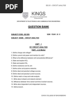 Kings: Question Bank