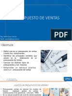 Presupuesto de Ventas: MG: Walter Poma Sánchez Email: Wpomas@upao - Edu.pe