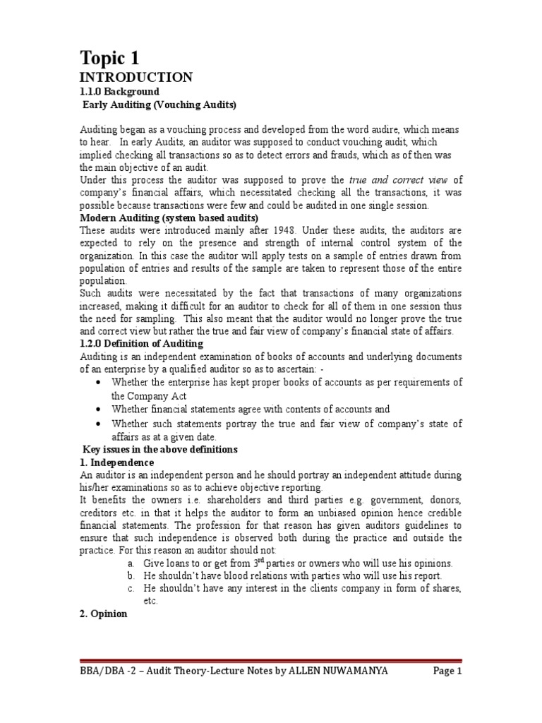 Audittheorynotes2016 160804160209 PDF | PDF | Internal Control | Audit