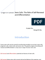 Origin of Cancer Stem Cells: The Role of Self-Renewal and Differentiation