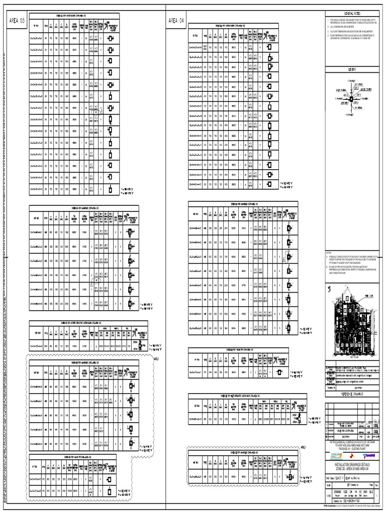 Installation Drawings Details Zone 2D - Area 03 and Area 04: Key Plan ...