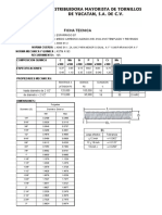 Ficha técnica de acero esparrago B7 y tuerca hexagonal ASTM A194 Gr 2H