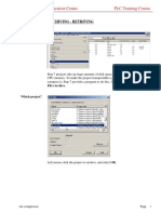 PLC Archiving and Retrieving Projects