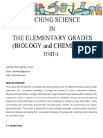 Teaching Science IN The Elementary Grades (Biology and Chemistry)