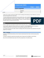 Curriculum Into The Classroom (C2C) : Assessment Task - Persuasive Argument