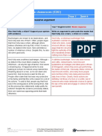 Curriculum Into The Classroom (C2C) : Assessment Task - Persuasive Argument