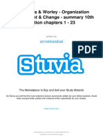 Stuvia Organization Development & Change Summary 10th Edition Chapters 1 23 PDF