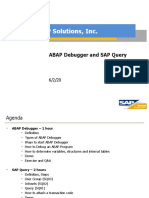 ABAP Debugger and SAP Query