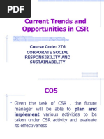 Current Trends and Opportunities in CSR: Course Code: 2T6 Corporate Social Responsibility and Sustainability