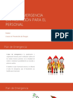 Plan de Emergencia, Tarea 3