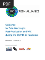 Guidance For Safe Working in Post-Production and VFX During The COVID-19 Pandemic